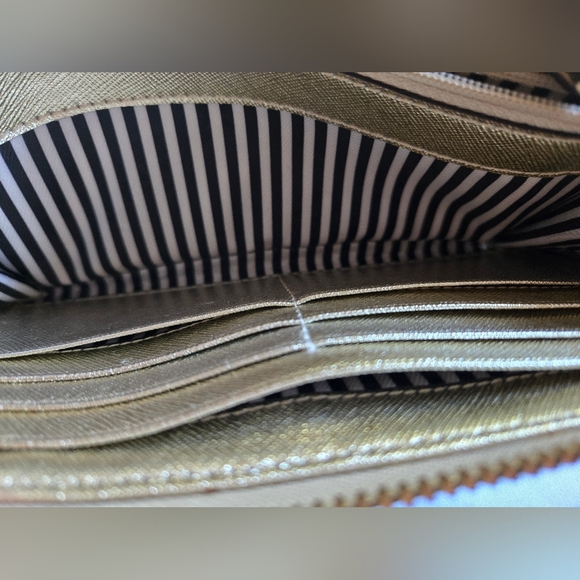 Kate Spade Gold Zip-Around Wallet - Picture 12 of 14